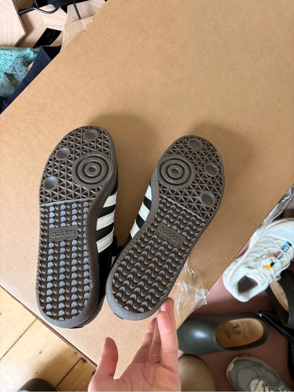 adidas Samba Classic Sneakers - Black with White Stripes - Picture 2 of 5